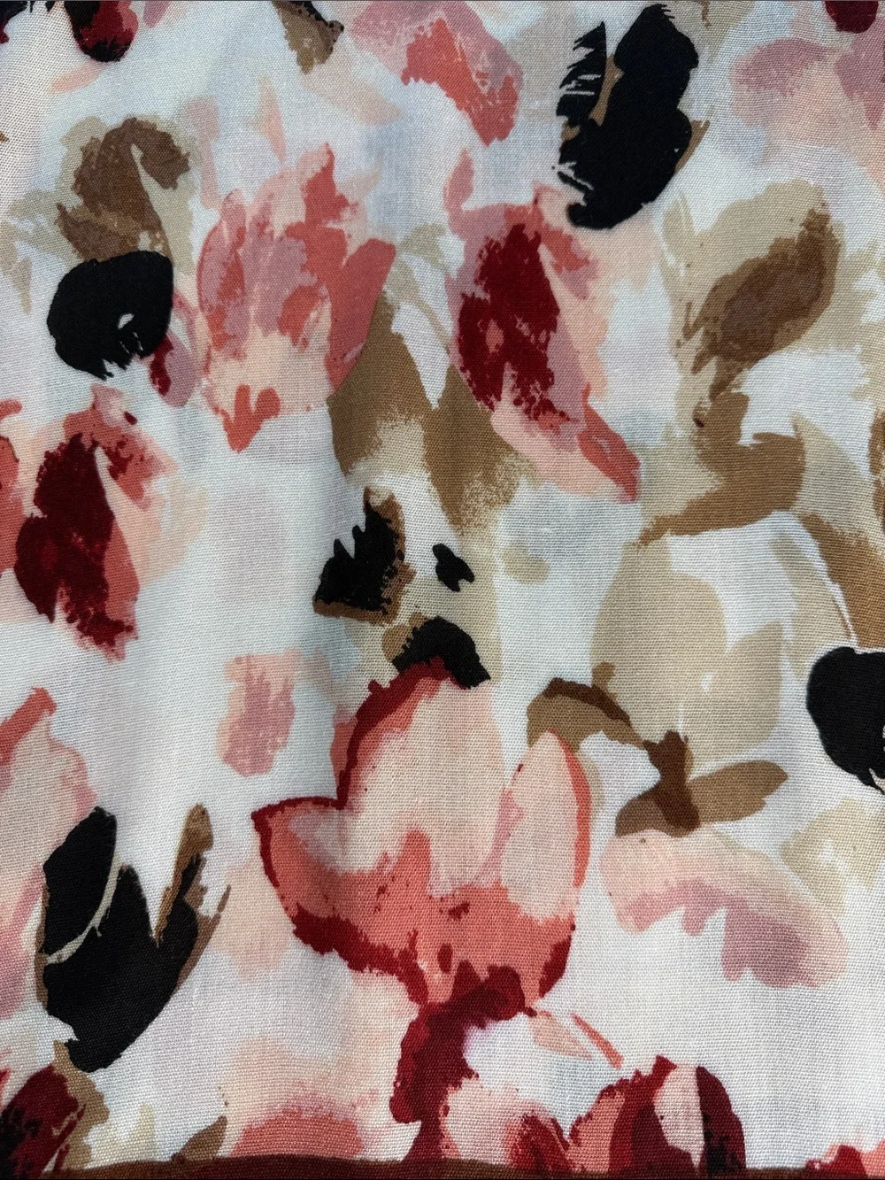 Pink and brown floral scarf